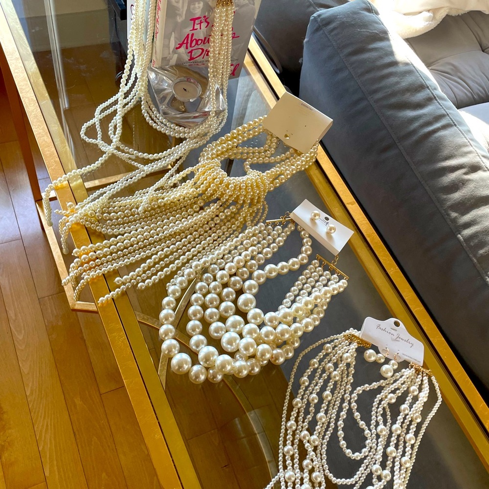PILE OF PEARLS jewelry bundle, NWT